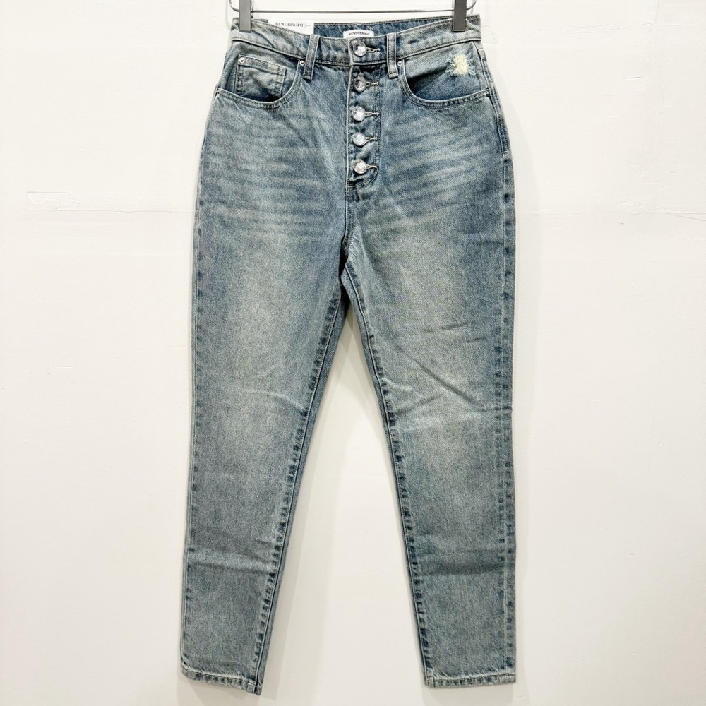 WeWoreWhat The Danielle w/Crystal Buttons Rigid Indigo Jeans Size 27